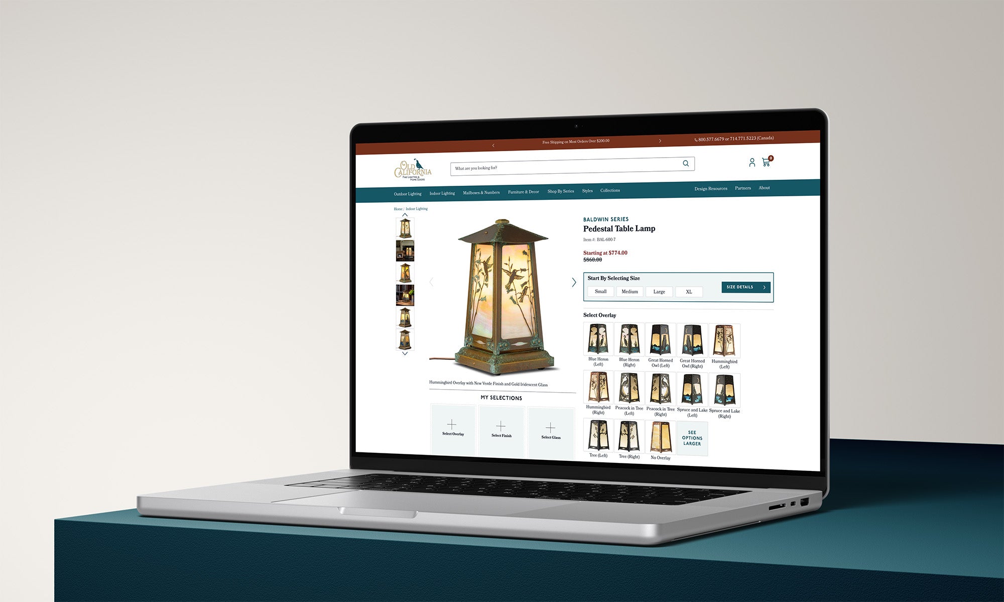 Old California website after