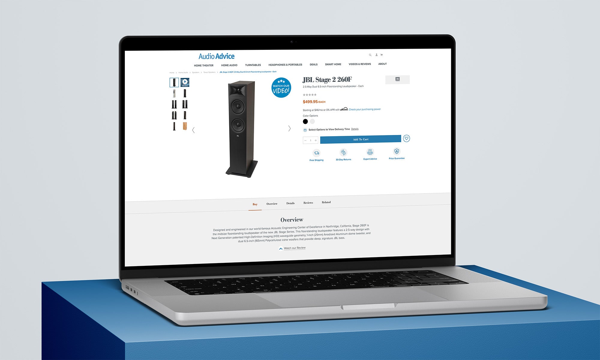 Audio Advice PDP Before