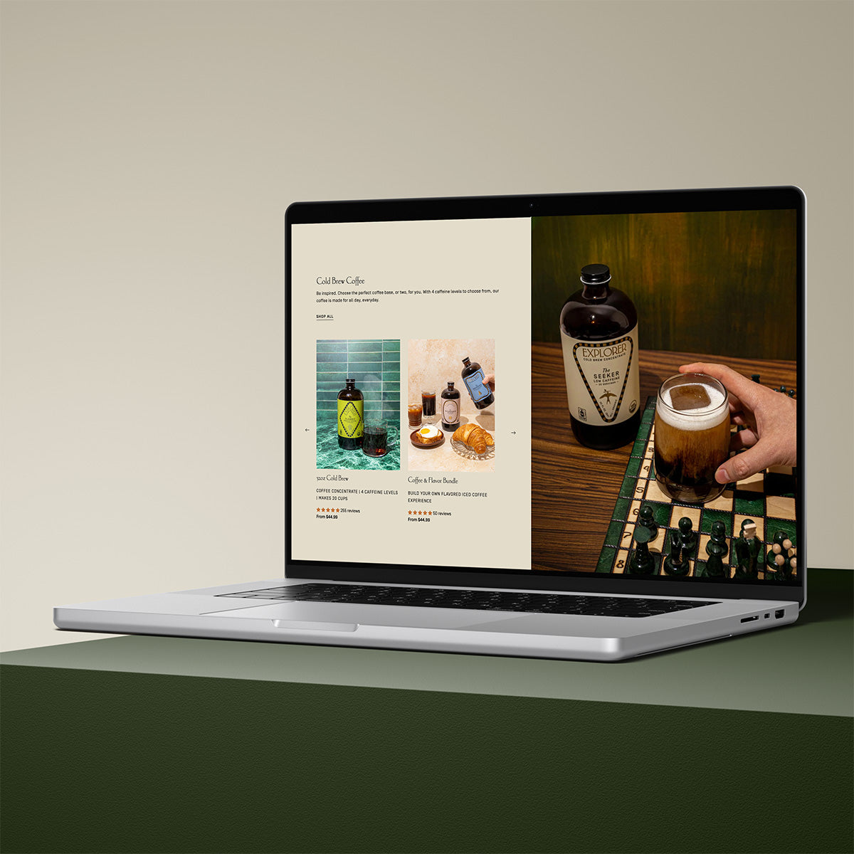 Explorer Cold Brew Homepage Alternative View
