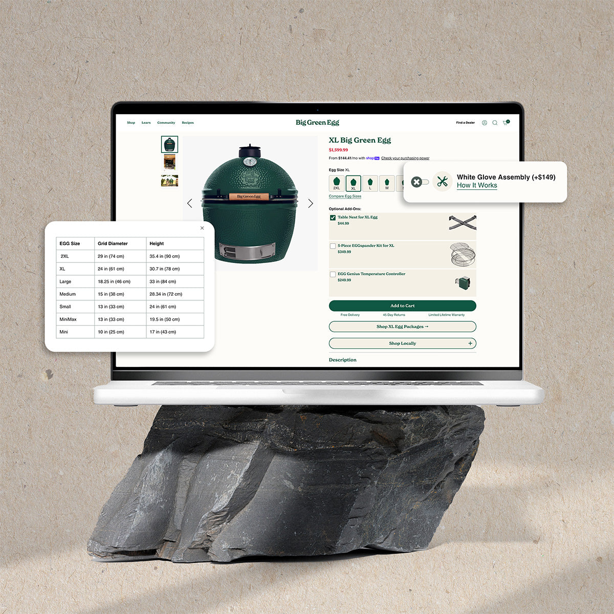 Big Green Egg Product Details Page