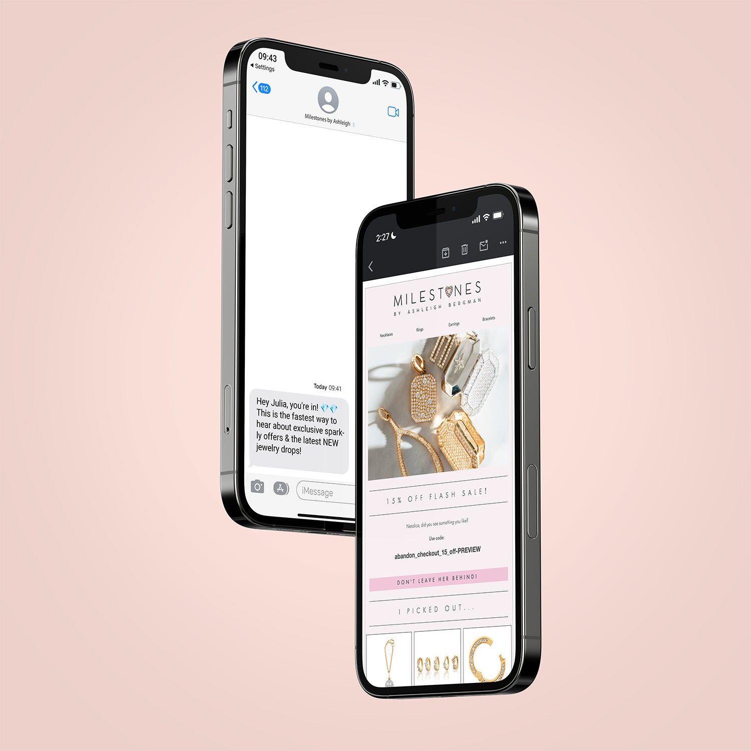 Milestones SMS and Klaviyo integration